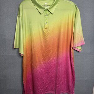 Uideazone XXL Performance Polo Men's Medium Multicolor Geometric Golf Polo Shirt